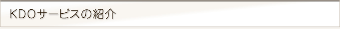 ＫＤＯサービスの紹介